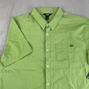 Billabong Shirt Men XL Green Pocket Short Sleeve Skate Beach Surf Casual NWT
